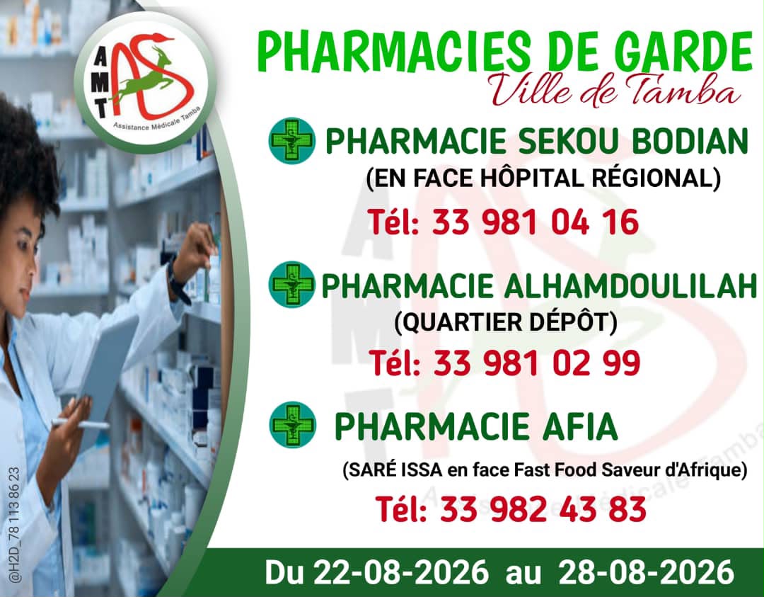 PHARMACIES DE GARDE